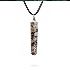 AYANA Rare Charoite Crystal Pendant Necklace for Comfort, Endurance & Co…